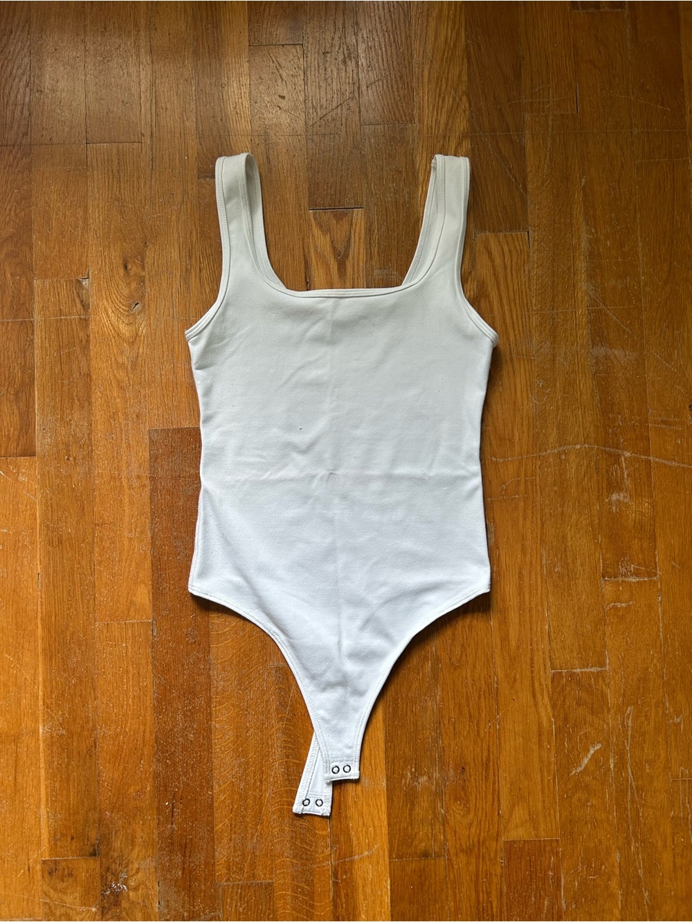White Scoop Neck Bodysuit